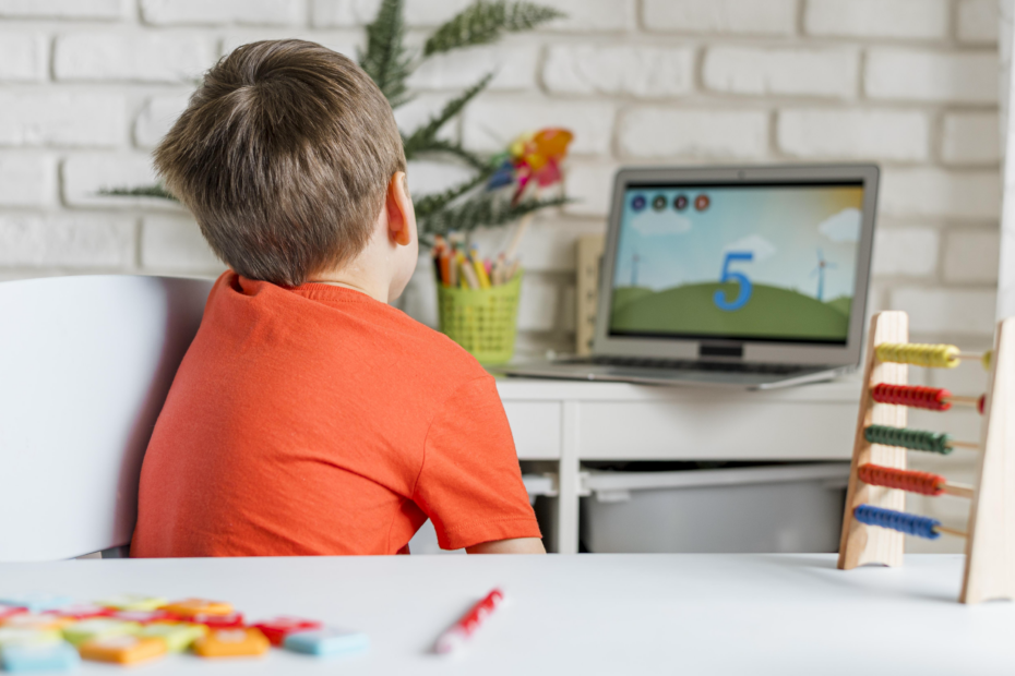 Young child watches i-Ready